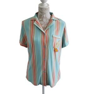 Matilda Jane Goodnight Striped Pajama Top S